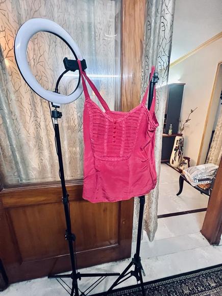 100% Pure Silk Crepe Forever New Lace Embellished  Top - Picture 7 of 7